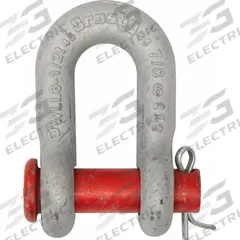 CROSBY Round Pin Chain Shackle: D-Shackle, 17,000 lb Working Load Limit, 1 in Body Thick, Galvanized (MPN 1018972). Key specifications — Body Material: Carbon Steel; Brand: CROSBY.
