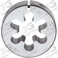 OSG Round Threading Die: 1 1/8"-7 UNC, 3 in OD, Solid, High Speed Steel (MPN 2715300)