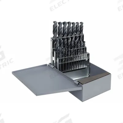 CHICAGO-LATROBE Screw Machine Drill Bit Set: 29 Pc, 1/16" to 1/2" by 64ths - NAS-Spec High-Speed Steel Screw-Machine Length Drill Bit Sets for Aerospace