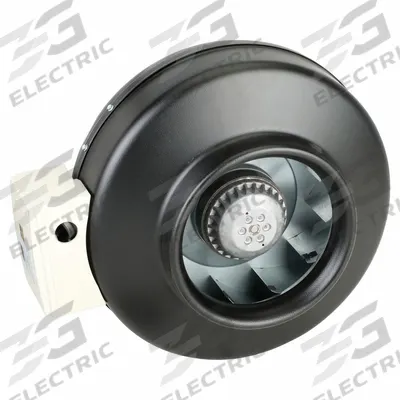 Dayton In-Line Duct Fan: 630 cfm Max., 10 in Duct, 186.4 W, 120V AC, 1 Ph, IP54 - General Purpose Inline Duct Fans