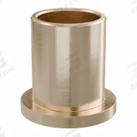 Flanged Sleeve Bearing: Bronze, SAE 841, 5/8 in Bore, 3/4 in OD, 1 in Lg, USDA H-1 Approved, 3 PK (MPN ECOF101216). Key specifications — System of Measurement: Inch; Lubricant Material: USDA H-1 Approved; Material Grade: SAE 841; Flange Type: Flanged; Brand: BUNTING BEARINGS.