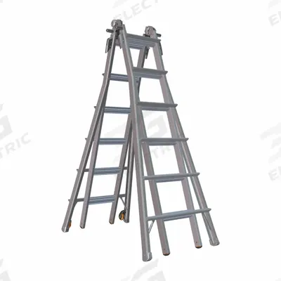 LITTLE GIANT Combination Ladder: 6 Configurations, Aluminum, 300 lb Load Capacity - Aircraft Support Multifunction Ladders