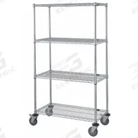 APPROVED VENDOR Wire Shelving Unit: 60 in x 18 in x 69 in, Dry/Harsh/Wet, Split Sleeve, 4 Shelves (MPN GAWRC63-1860S). Key specifications — Color: Silver; Recommended Environment: Dry; Number Of Shelves: 4; Caster Wheel/Configuration: (4) Swivel; Material: Stainless Steel; Caster Wheel/Tread Material: Polyurethane; Brand: APPROVED VENDOR.