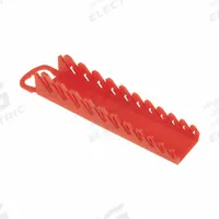 ERNST MANUFACTURING Hand-Held or Pegboard Wrench Gripper: Red, 2 in Overall Wd, 10 in Overall Lg (MPN 5076). Key specifications — attr1125348: Plastic; attr1125346: ERNST MANUFACTURING; attr1125347: Red; attr1125372: Bolt-On; attr1136588: Wrenches.