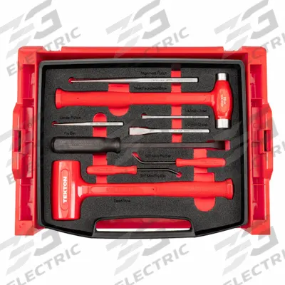 TEKTON Hand Tool Set: 9 Total Pcs, Striking and Struck Tools - Tool Sets with Tool Box