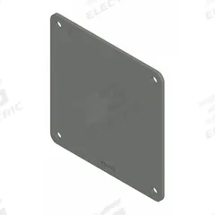 Wireway Closure Plate: 4 in Wd, 4 in Ht, 5 3/8 in Lg, Steel (MPN F44WP). Key specifications — Brand: HOFFMAN; With Knockouts: No.