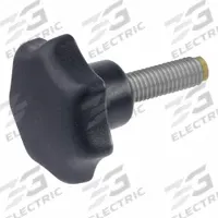 JW WINCO Plastic Hand Knob w/ Stainless Steel Stud w/ Brass Tip: 7 Point, Plastic w/ SS Thread (MPN 6336.10-32-M6-10-MS). Key specifications — Brand: JW WINCO.