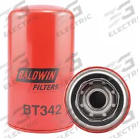 BALDWIN FILTERS Hydraulic Filter: Hydraulic Fluid, 1-12 Thread Size, Spin-On, 3 11/16 in Outside Dia (MPN BT342). Key specifications — Media Material: Cellulose; Brand: BALDWIN FILTERS; Compatible Fluid Type: Hydraulic Fluid; Compatible Vehicle Make: Ford; Includes: G381-A Integral Gasket; Thread Size: 1-12.
