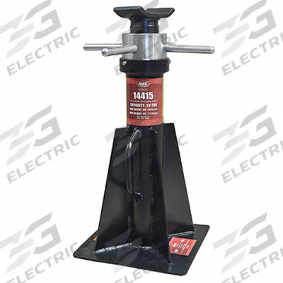 AME Jack Stand: Screw Adjustment, 20 ton Load Capacity, 46 in Max Extended Ht - Extra-Heavy-Duty Jack Stands
