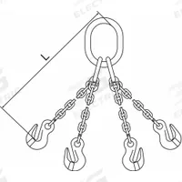PEWAG Chain Sling: 9/32 in Chain Trade Size, 120 Chain Grade, Steel, Fixed, 5 ft Sling Lg, Blue (MPN 7G120QOG/5). Key specifications — Brand: PEWAG.