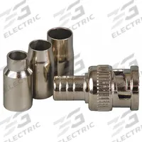 DOLPHIN COMPONENTS CORP Coaxial Connector: Male, Connector, Silver, Crimp-On, 4 GHz Max Freq, 10 PK (MPN DC-2710). Key specifications — attr930438: Connector; attr930422: DOLPHIN COMPONENTS CORP; attr930423: Silver; attr930429: Nickel-Plated; attr930430: Male.