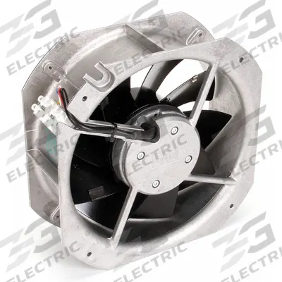 EBM-PAPST Axial Fan: 642 cfm Airflow @ 0.000 in SP, 8 7/8 in Ht, 3 1/8 in Dp, Terminals - Standard Square Axial Fans