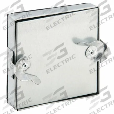 Dayton Duct Access Door: 8 in x 8 in, 24 ga, Steel, Double Cam, Tab-In Hinge - Flat Access Doors
