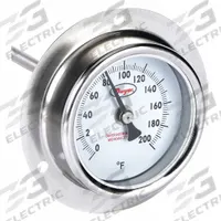 DWYER Clip On Thermometer: 0°F to 200°F, ±2% Accuracy, 2 1/2 in Dial Dia, 6 in Probe Lg (MPN BTPM260101). Key specifications — Brand: DWYER; Accuracy: