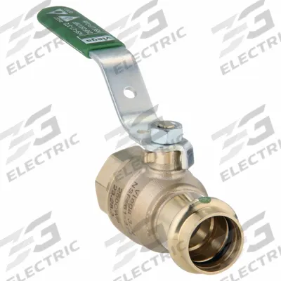 VIEGA PROPRESS Manual Two-Way Ball Valve: 3/4 in Size, Bronze, Straight, Press x FNPT - Bronze Ball Valves