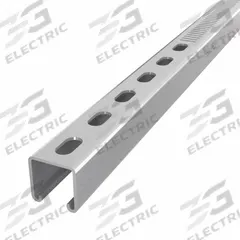 Strut Channel: Steel, Pre-Galvanized Zinc, 12 ga Gauge, Perforated Slot, 8 mm Slot Spacing (MPN DS-SS15812-54-PG/10). Key specifications — Material: Steel; Color: Gray; Finish: Pre-Galvanized Zinc; Slot Type: Narrow Slotted; Brand: DAKOTA SYSTEMS.