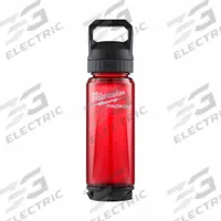 MILWAUKEE Bottle: 25 oz Capacity, Red, Plastic, BPA-Free, 11 1/4 in Overall Ht, 3 1/8 in Overall Dia (MPN 48-22-8371R). Key specifications — Brand: MILWAUKEE.