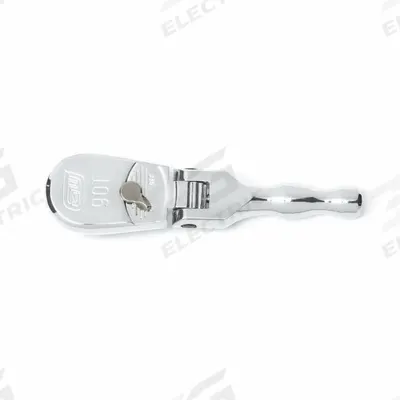 GEARWRENCH Hand Ratchet: Pear, Reversible, 5 in Overall Lg, Full Polish Chrome - Flex-Head Ratchets