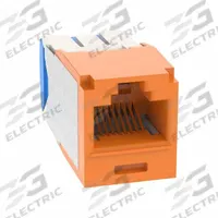 PANDUIT Jack Module: 1 Ports, Orange, 6A, RJ45, Copper, CJ6X88TGOR. Key specifications — Color: Orange; Compatible Cable Performance Category: 6A; Compatible Wire Material: Copper; Display Sell UOM: EA; Brand: PANDUIT.