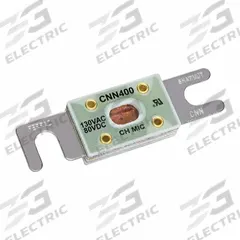 MERSEN Fuse: CNN Series, Bolt-On, Fast-Acting, 400 A, 80 V DC, Indicating, AC/DC, ANN | CNN (MPN CNN400). Key specifications — Brand: MERSEN; Series: CNN; Equivalent Fuse Series: ANN & CNN.