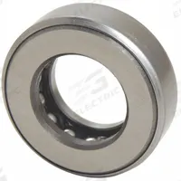 TRITAN Ball Thrust Bearing: D27, 2 1/8 in Bore Dia, 3 19/32 in Outside Dia, 0.813 in Overall Wd. Key specifications — Thrust Bearing Type: Banded Ball Thrust Bearing; Ball Material Grade: AISI 52100; System of Measurement: Inch; Bearing Industry Number: D27; Maximum Speed: 1,800 RPM Oil; Brand: TRITAN; Bearing Series: D Series.