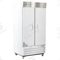 Controlled Room Temperature Cabinet: 115 V, 20°C to 25°C, 39 5/8 in Overall Wd, 34 3/4 in Overall Dp (MPN CRT-ABT-HC-S36S). Key specifications — Brand: AMERICAN BIOTECH SUPPLY; Voltage: 115 V; Includes: (8) Adjustable Shelves; Door Hinge: Right Hinge.