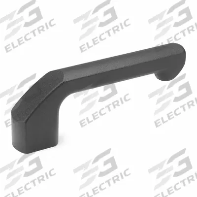JW WINCO Pull Handle: Threaded Holes, Aluminum, Black - Load-Rated Open-Ended Pull Handles