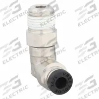 PARKER Push-Fit Elbow Fitting: 5/32 in OD x 1/8 in Pipe Size, Push-to-Connect x MNPTF, Brass, Silver (MPN W169PLP-5/32-2). Key specifications — Brand: PARKER.