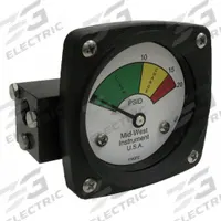 MIDWEST INSTRUMENT 3-Color Differential Pressure Indicator: 1,000 psig Max. Static Pressure, 522 (MPN 522A-025V). Key specifications — Brand: MIDWEST INSTRUMENT; Accuracy: ±5% of Full Scale; Sensor Material: Viton; Housing Material: Aluminum; Transition Points: 0 psid to 11 psid (Green) / 11 psid to 18.5 psid (Yellow) / 18.5 psid to 25 psid (Red).