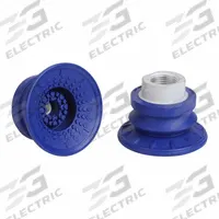 SCHMALZ Vacuum Pad Assembly: Bellows, 1.5 Folds, G3/8 in, 56 mm Pad Dia, NBR, Blue, 60 A, SAB (MPN 10.01.06.00672). Key specifications — attr1019101: 10.01.06.00672; attr1019103: SCHMALZ; attr1019107: 60 A.