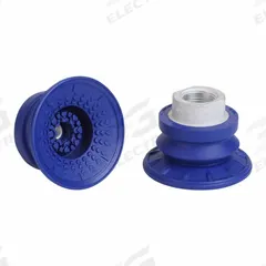SCHMALZ Vacuum Pad Assembly: Bellows, 1.5 Folds, G3/8 in, 56 mm Pad Dia, NBR, Blue, 60 A, SAB (MPN 10.01.06.00672). Key specifications — attr1019101: 10.01.06.00672; attr1019103: SCHMALZ; attr1019107: 60 A.