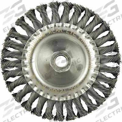 APPROVED VENDOR Wire Wheel Brush: Twisted Steel, 6" Dia x 1/2" Wd, 5/8"-11 Arbor - Heavy-Cleaning Brushes for Contoured Carbon Steel Surfaces