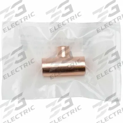 STREAMLINE Sweat Fitting Tee: 1 1/2 in CTS x 1 1/2 in CTS x 1 in CTS, Cup x Cup x Cup - Clean & Bagged Wrot Copper Tube Fittings
