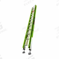 LITTLE GIANT Extension Ladder: 24 ft Ladder Size, Fiberglass, 375 lb Load Capacity, 61 lb Wt (MPN 17524-282). Key specifications — Color: Green; Brand: LITTLE GIANT; Included Features: Limited Arrest Safety Line; Removable Fly: Fixed.