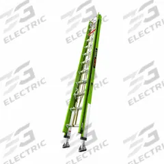 LITTLE GIANT Extension Ladder: 24 ft Ladder Size, Fiberglass, 375 lb Load Capacity, 61 lb Wt (MPN 17524-282). Key specifications — Color: Green; Brand: LITTLE GIANT; Included Features: Limited Arrest Safety Line; Removable Fly: Fixed.