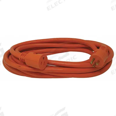 SOUTHWIRE Extension Cord: Outdoor Use, 50 ft Lg, Outlet, 5-15P, 14/3, STW, Orange - Outdoor Extension Cords with Single Outlet
