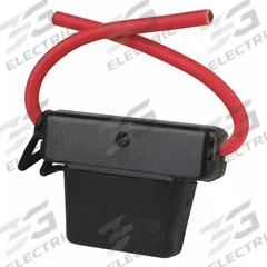 BUSSMANN In-Line Fuse Holder: Non-Rejection Block Style, 1 Pole, 32 V DC Rating, Wire Leads (MPN HHX). Key specifications — Compatible Fuse Series: MAX; Brand: BUSSMANN.