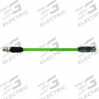MURRELEKTRONIK Cordset: M12 Male Straight x M12 Female Straight, 7.5 m Lg, PUR, Green, Y Coding (MPN 7000-47051-8310750). Key specifications — Brand: MURRELEKTRONIK; Cable Jacket Color: Green; End 1 Coding: Y; End 2 Coding: Y; IP Rating: IP65.