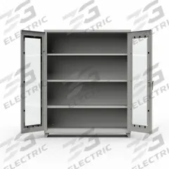 STRONG HOLD Storage Cabinet: 60 in x 24 in x 75 in, Legs, 3 Adj Shelves, Medium Gray, Gray, Swing (MPN 56-LD-243-L). Key specifications — Base Type: Legs; Cabinet Color: Medium Gray; Frame Assembled: Assembled; Brand: STRONG HOLD.