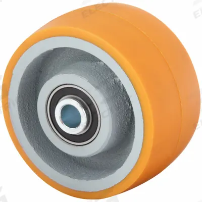APPROVED VENDOR Caster Wheel: 6 in Wheel Dia., 3 in Wheel Wd, Polyurethane - Polyurethane Tread on Iron Core Wheels