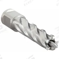 SLUGGER BY FEIN Annular Cutter: 3/4 in Cutter Dia, 2 in Max Cutting Dp, Pilot Pin Included, Bright (MPN 63134191042). Key specifications — attr253884: Yes; attr253885: Bright; attr253886: High Speed Steel; attr253887: Weldon Flat; attr253888: Fractional Inch; attr277149: SLUGGER BY FEIN.