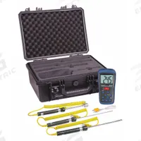 REED INSTRUMENTS Thermocouple Thermometer: -58°F to 2,000°F, For Type K Thermocouple Type (MPN R2400-KIT). Key specifications — Testing Functions: Min/Max Temperature; Accuracy: ±2 °C @ -50° to 0 °C; Brand: REED INSTRUMENTS.