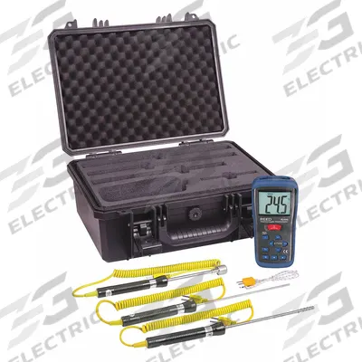 REED INSTRUMENTS Thermocouple Thermometer: -58°F to 2,000°F - Thermocouple Meters without Data Output