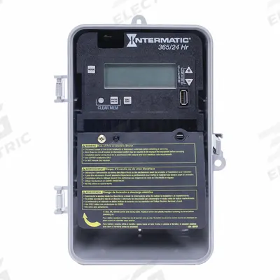 INTERMATIC Electronic Timer: 24 hr, Not Astronomic, 120-277V AC, SPDT - Digital Timer Switches