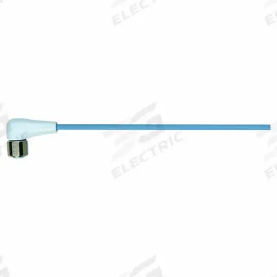 MURRELEKTRONIK Cordset: M12 Female Right Angle X Bare Wire, 4 Pins, Pastel Blue, TPE-S - Single-Ended Cordsets with TPE Jacket for Food & Beverage Applications