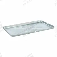 DIVERSITECH Condensate Drain Pan: Steel, 48 in L x 27 in W x 5/8 in D, 3/4 in PVC Discharge (MPN 6-M2748). Key specifications — Brand: DIVERSITECH; Color: Silver.