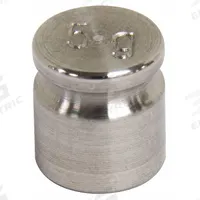 RICE LAKE WEIGHING SYSTEMS Calibration Weight: 5 g Nominal Mass, Cylinder Calibration Wt, 5, Metric (MPN 12503TR). Key specifications — attr1385170: RICE LAKE WEIGHING SYSTEMS; attr1385171: Stainless Steel.