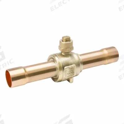 MUELLER Refrigerant Ball Valve: 89.1 Cv, 1 3/8 in Female Sweat, No Access Port - Sweat Connection Refrigeration Ball Valves