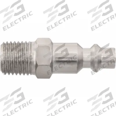 SPEEDAIRE Quick Connect Hose Coupling: 3/8 in Body Size, 3/8 in Hose Fitting Size - Industrial Interchange Steel Quick-Connect Air Coupling Plugs