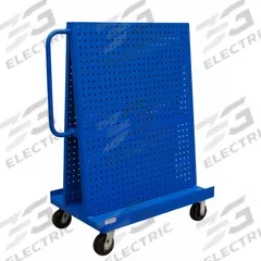 APPROVED VENDOR A-Frame Pegboard Truck Kit: Square, 3/8 in Peg Holes, 24 in x 42 in x 52 in, Blue (MPN AF-243652-PBS60-5PH-293T). Key specifications — Caster Wheel/Configuration: (2) Rigid; (2) Swivel; Color: Blue; Material: Steel; Brand: APPROVED VENDOR.